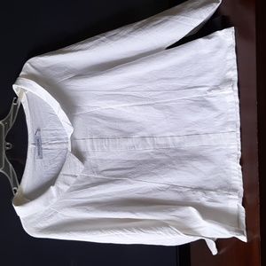 MISSLOOK long sleeve pullover top, size large, white